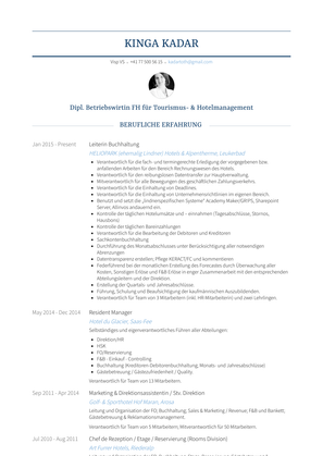 Leiterin Buchhaltung Resume Sample and Template