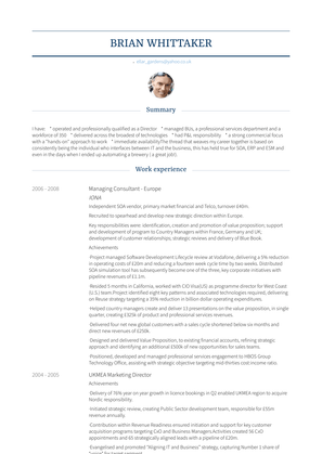 Managing Consultant   Europe Resume Sample and Template