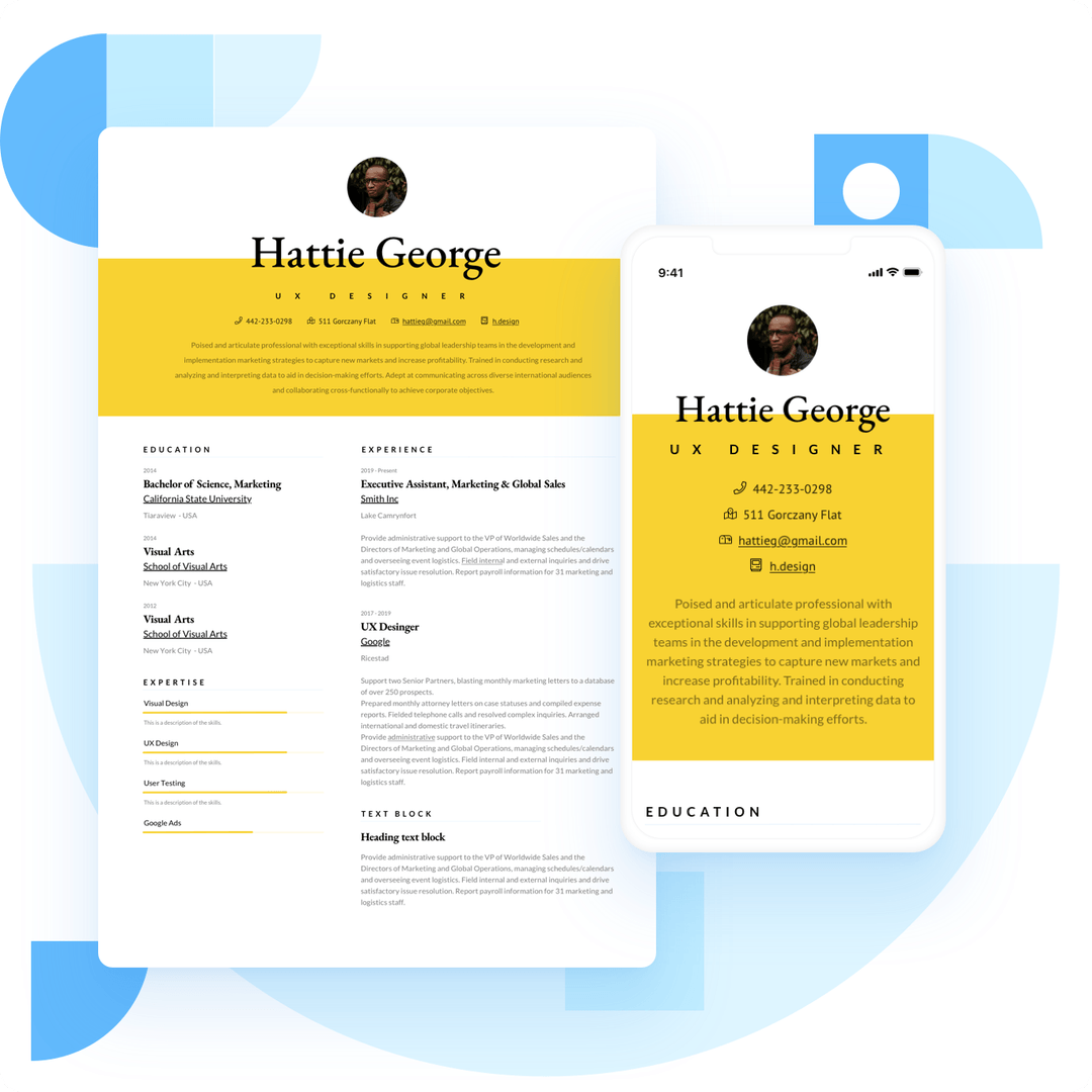 Cv Example Createurs CV Examples (100+ Professional CV Samples for Every Job) | VisualCV