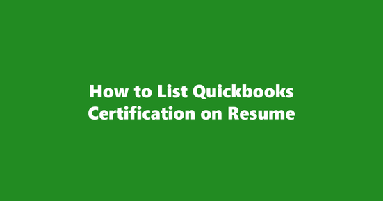 quickbooks certification on resume banner image