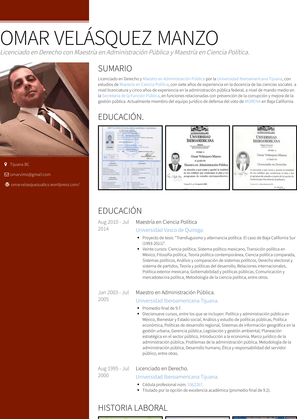 Profesor. Resume Sample and Template