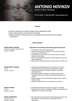 Contemporary Resume Template and Example - Brooklyn by VisualCV	