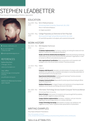 Mis Helpdesk Technician Resume Sample and Template