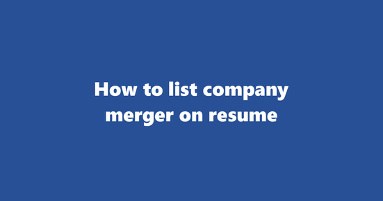 company merger on resume banner image