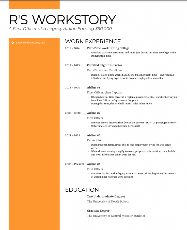 My Workstory: R's VisualCV