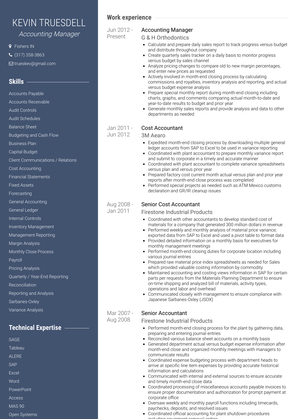 Accounting Manager Resume Sample and Template