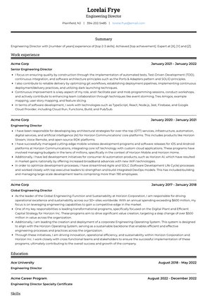 Engineering Director Resume Sample and Template