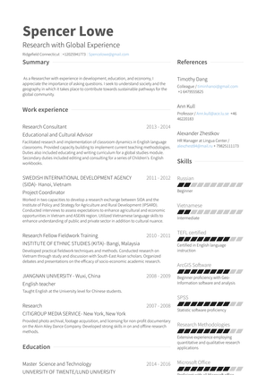 Research Consultant Resume Sample and Template