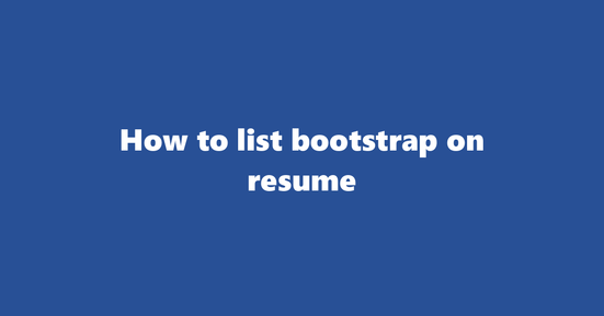 bootstrap on resume banner image