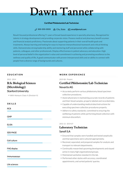 Lab Technician Resume Sample and Template