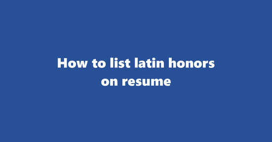 latin honors on resume banner image