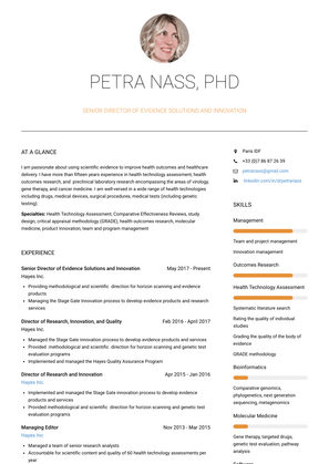 Founder, Independant Hta Consultant Resume Sample and Template