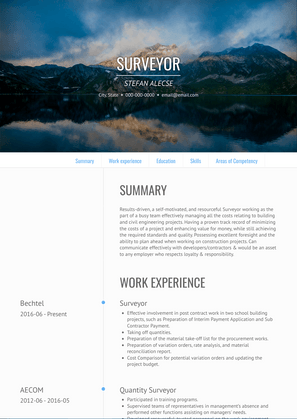 Surveyor Resume Sample and Template