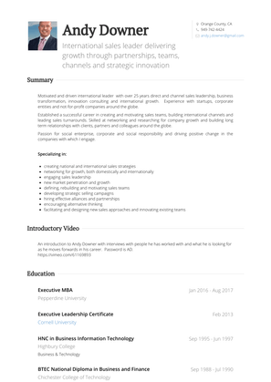 Business Consultant (Upsidebydowner) Resume Sample and Template