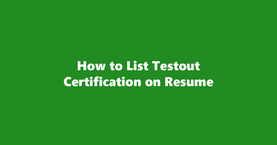 testout certification on resume banner image