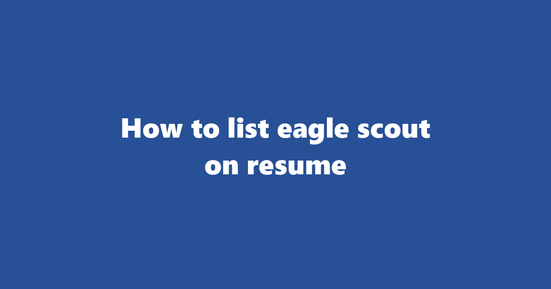 eagle scout on resume banner image