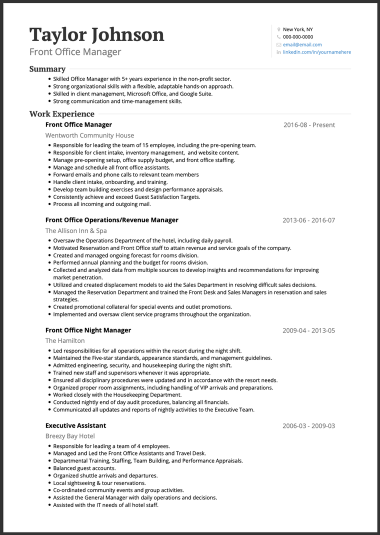 ATS-friendly resume template
