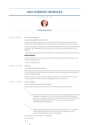 Architectural Designer Resume Sample and Template
