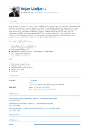 Bellcaptain Resume Sample and Template