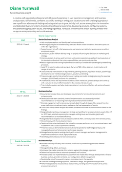 Senior Business Analyst Resume Sample and Template