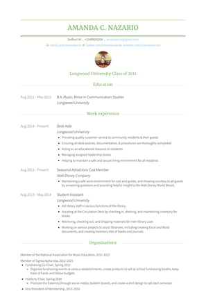 Desk Aide Resume Sample and Template