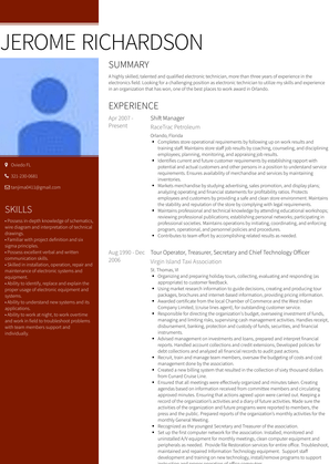 Shift Manager Resume Sample and Template