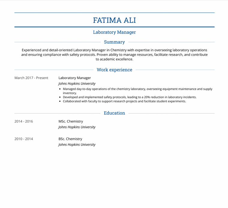 Academic CV Template - Monte