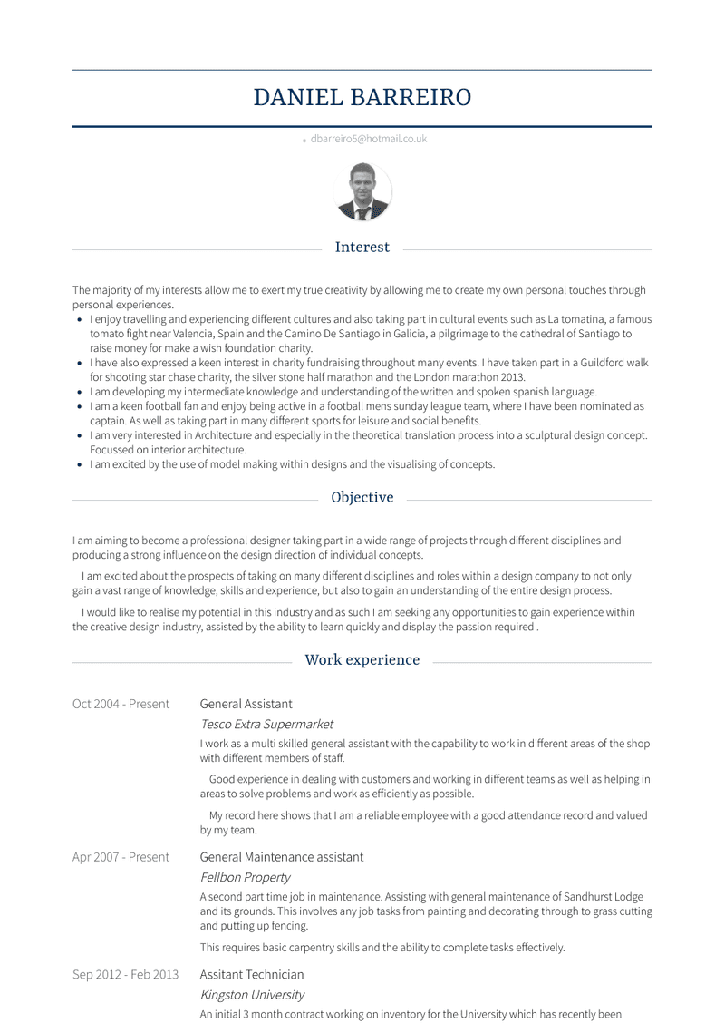 General Assistant Resume Sample and Template