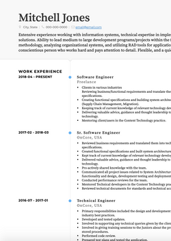 Freelancer Resume Sample and Template