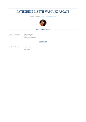 Istituto Trujillo Resume Sample and Template
