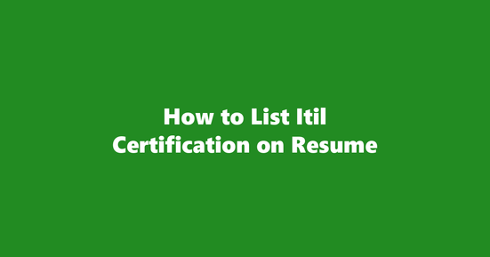 itil certification on resume banner image