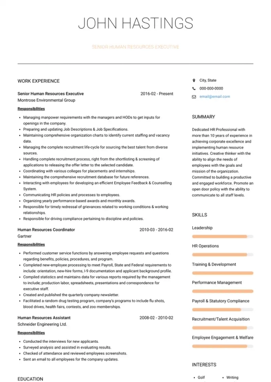 Payroll Resume Objective Examples