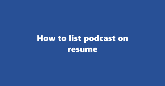 podcast on resume banner image
