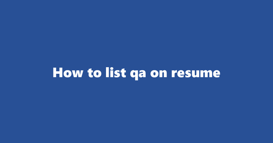qa on resume banner image