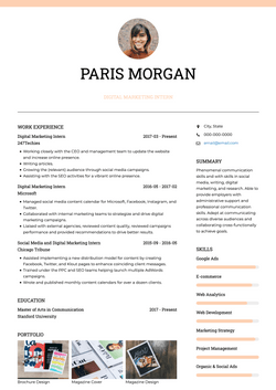 Stylish CV Template and Example - Chloe by VisualCV	