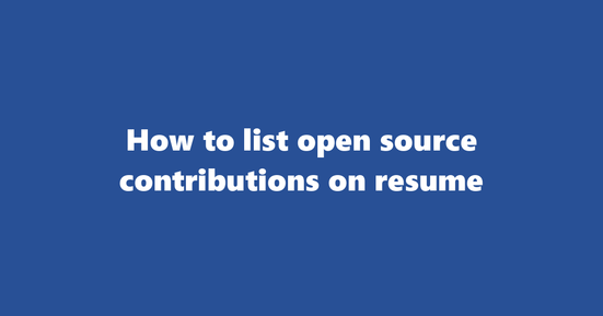 open source contributions on resume banner image