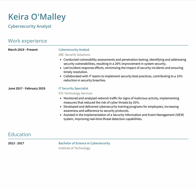 Visual Resume Template - Monaco