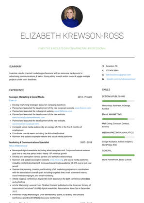 Director Of Marketing Resume Sample and Template