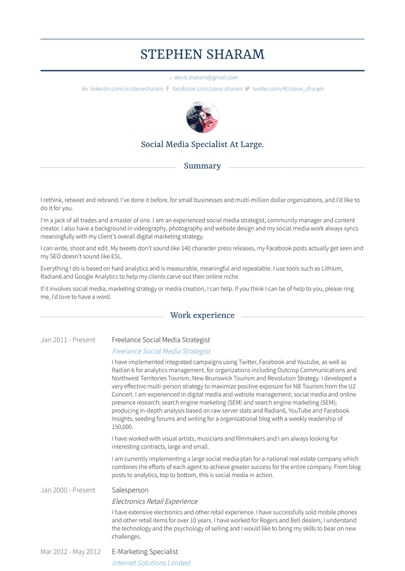 Salesperson Resume Sample and Template