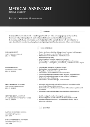 Medical Assistant Resume Sample and Template