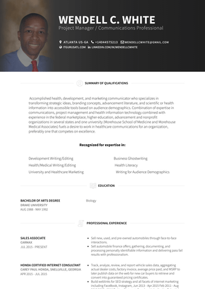 Sales Associate Resume Sample and Template