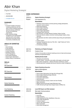 Executive CV Template and Example - Corporate by VisualCV	