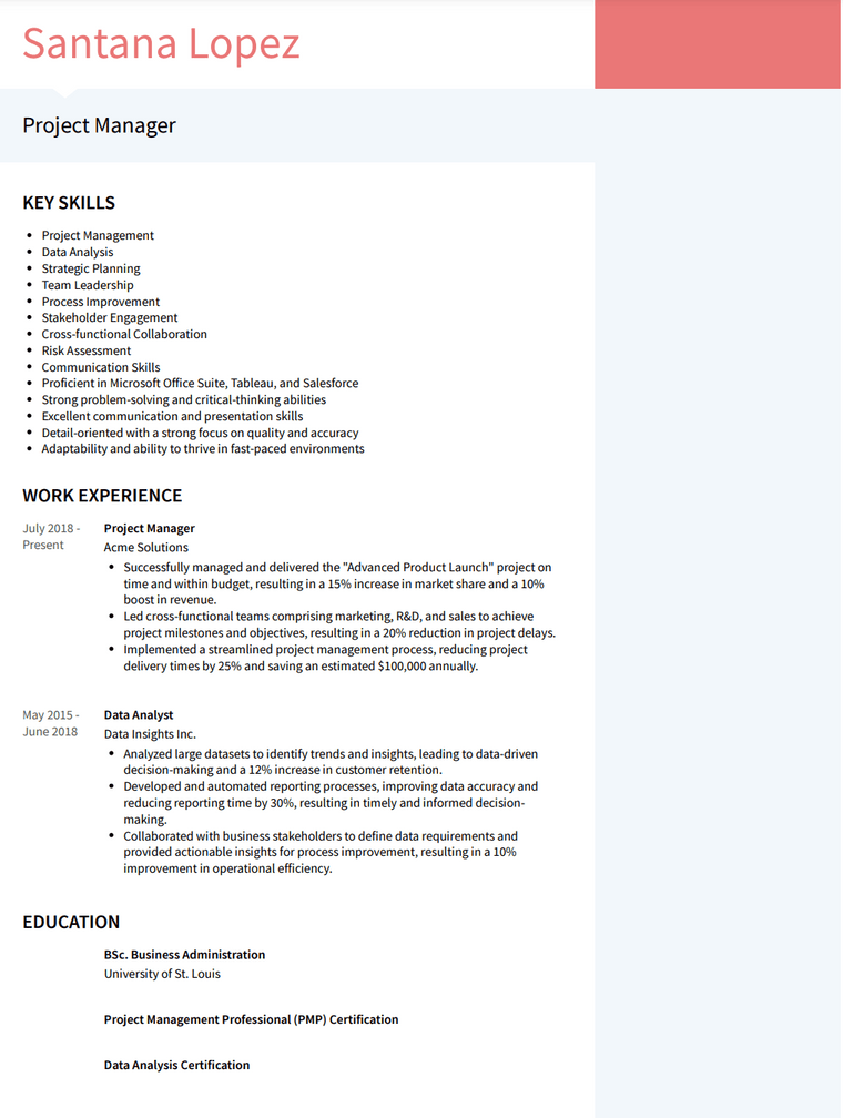 Modern Functional Color Resume Template