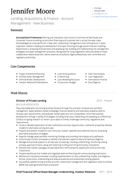 Grundeigentum Resume Sample and Template