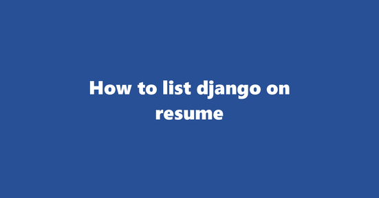 django on resume banner image