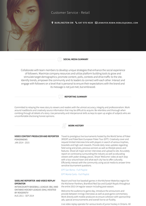 Video Content Producer And Reporter Resume Sample and Template