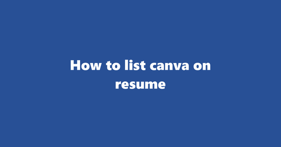 canva on resume banner image