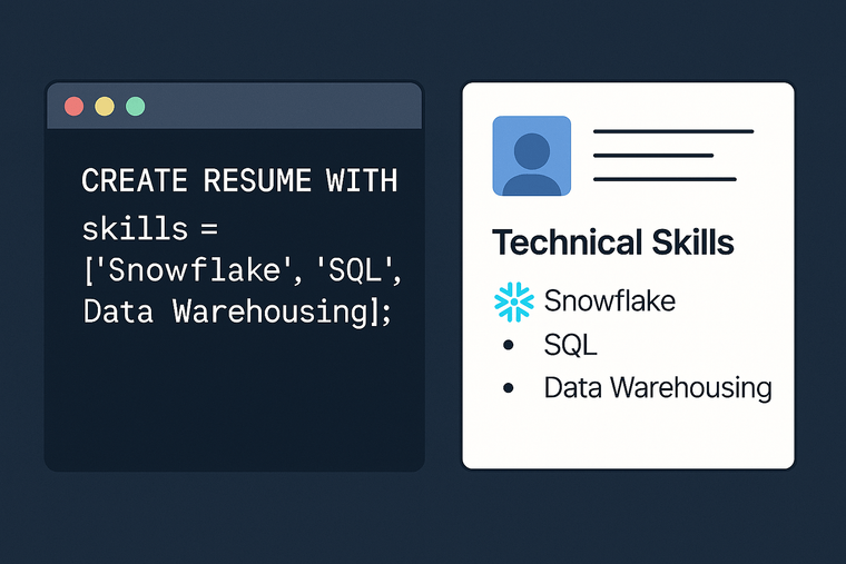 snowflake resume skills
