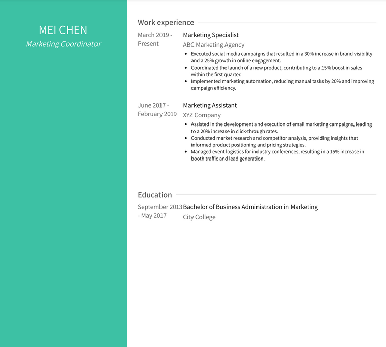 Visual Resume Template - Avant