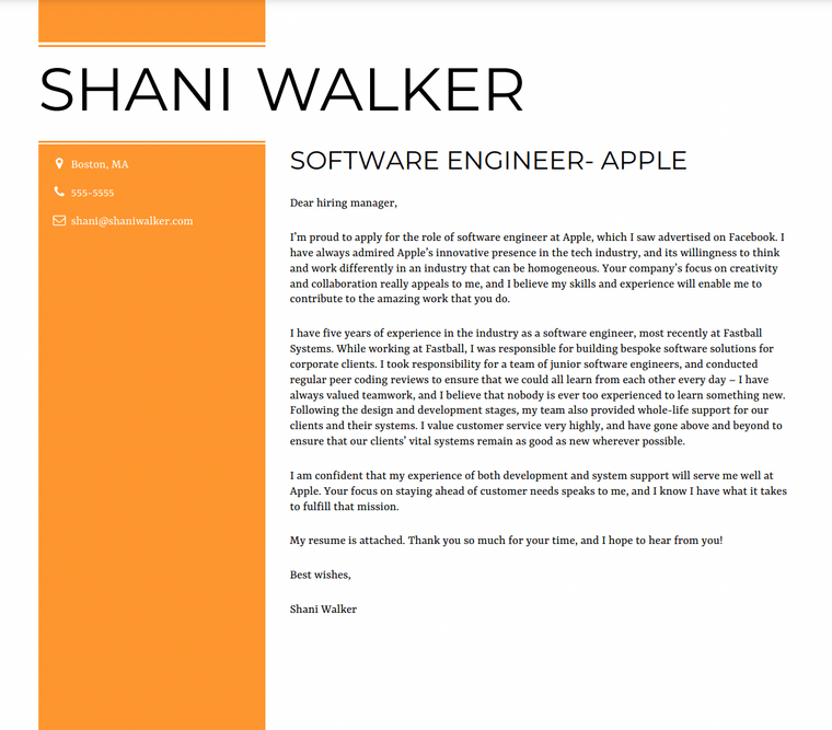 Apple Cover Letter 1